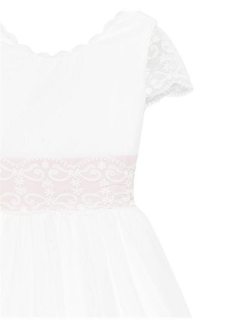 Abito con rifiniture in pizzo AMAYA KIDS | 636226MC1202 CRUDO/ROSA